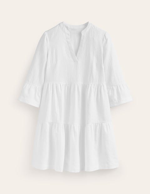 Mini Robe Boden Sophia Linen Blanche Femme | JHX-38495516