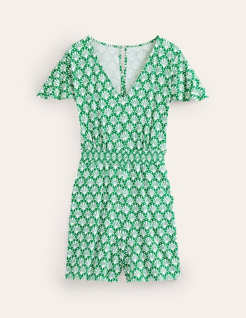 Mini Robe Boden Smocked Jersey Playsuit Blanche Femme | MVI-69700928