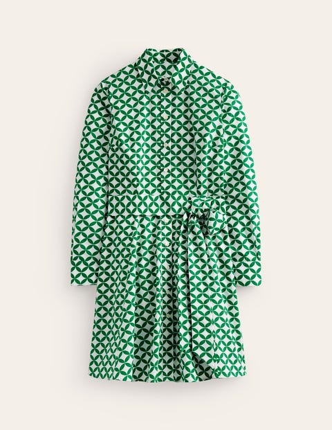 Mini Robe Boden Amy Cotton Shirt Blanche Femme | SIJ-14944186