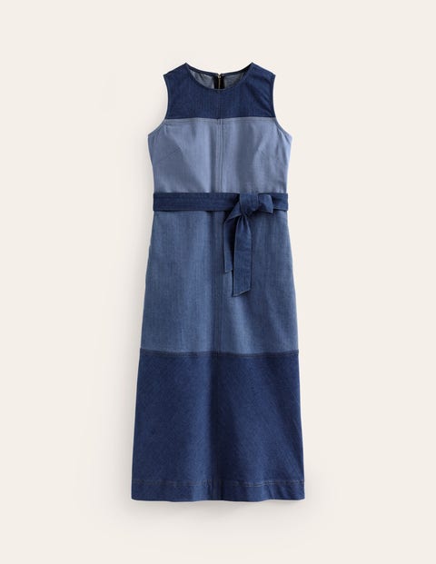 Robe Mi-longue Boden Jen Broderie Cotton Bleu Marine Femme | WJY-14868001