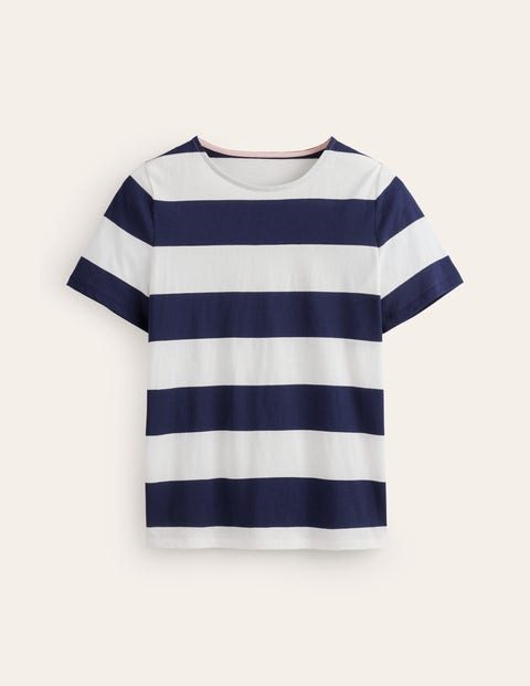 T Shirts Boden Bea Short Sleeve Breton Rose Stripes Femme | LZW-41536519