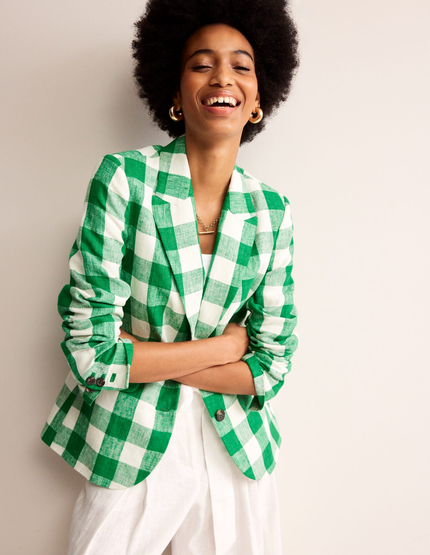 Blazer Boden Marylebone Linen Vert Femme | UJQ-96649438