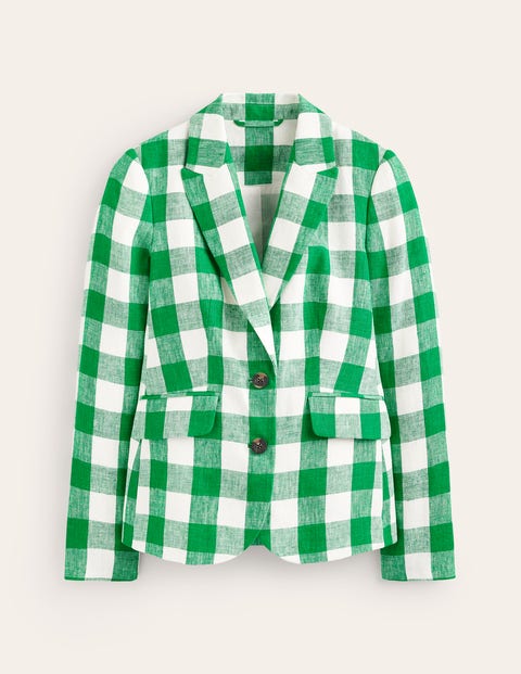 Blazer Boden Marylebone Linen Vert Femme | UJQ-96649438