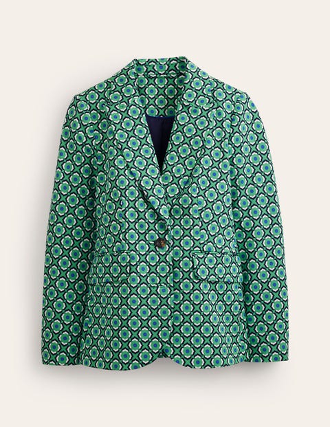 Blazer Boden Marylebone Linen Vert Femme | BBG-17639015