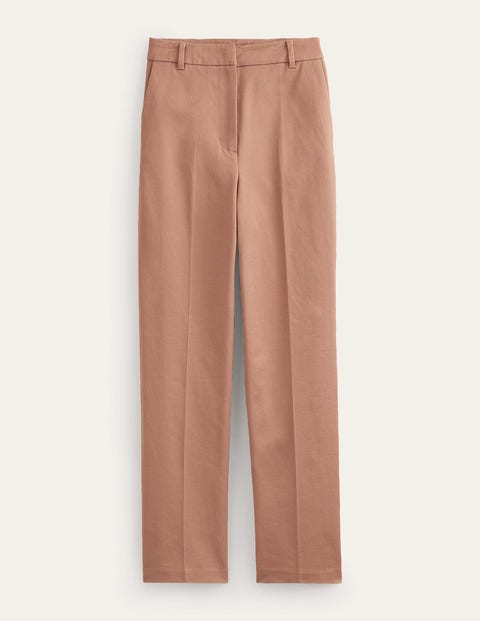 Pantalon Boden Kew Check Side Stripe Marron Rose Femme | RCD-43023281