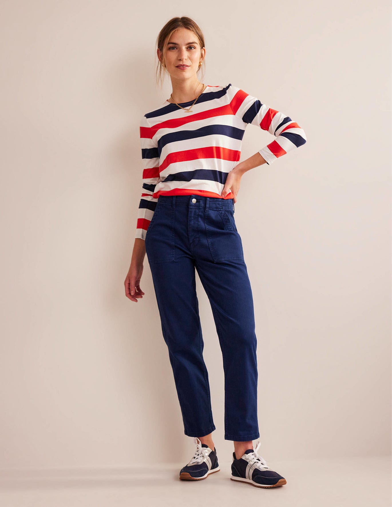 Pantalon Boden Kensington Casual Stripes Femme | ZSH-93895700