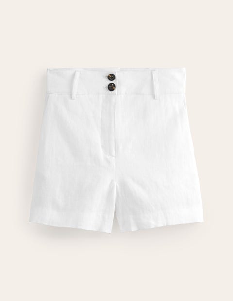 Short Boden Westbourne Sateen Blanche Femme | VJZ-64372435