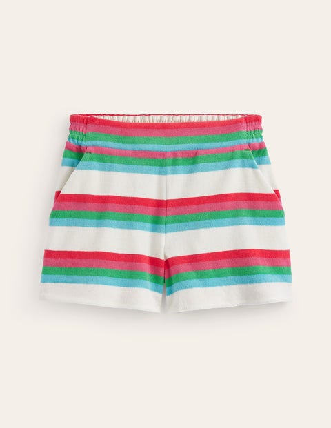 Short Boden Towelling Bleu Marine Blanche Stripes Femme | LQU-80705850