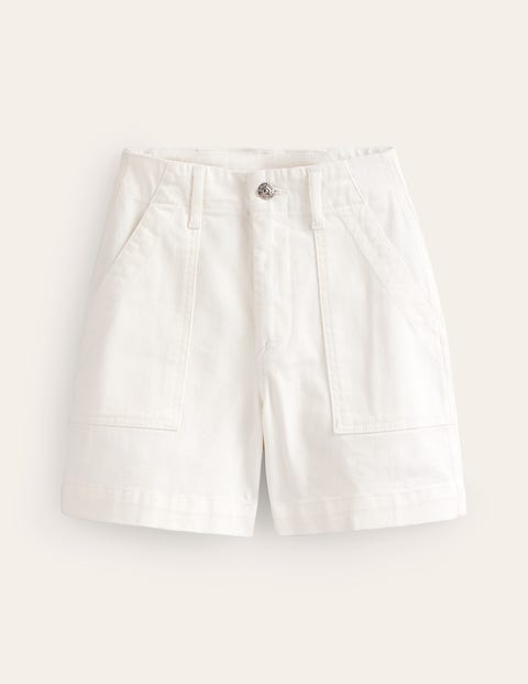 Short Boden Kensington Casual Blanche Femme | NXV-33672343