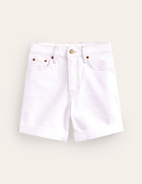 Short Boden Denim Blanche Femme | UTT-80560093