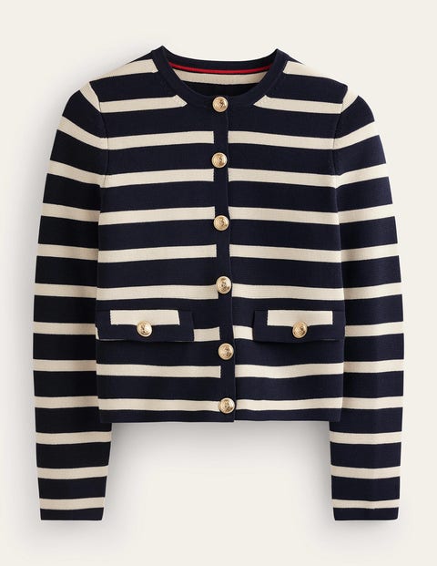 Cardigan Boden Holly Knitted Jacket Bleu Marine Femme | UFL-57709597