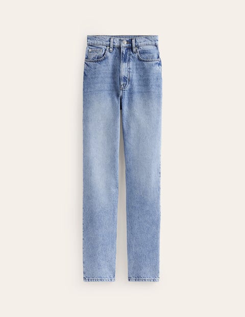 Jean Boden High Rise True Straight Indigo Femme | YNC-28090620